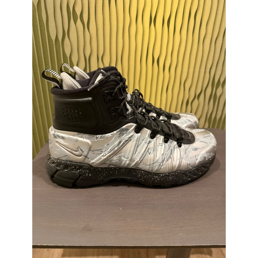 Nike ACG Zoom MW Posite Tiger Camo Silver Black Boots 637840-010 Mens 10